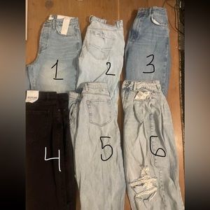 6 Pairs of jeans